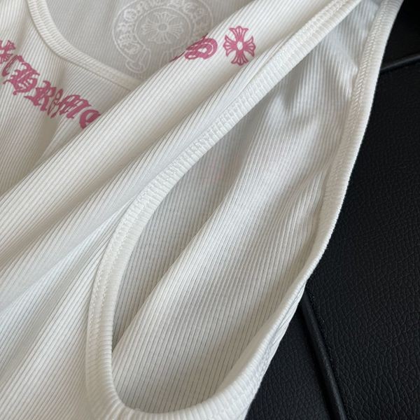 【クロムハーツ】リブクロス スクロール コピーTank Top キャミソール Kuj39327